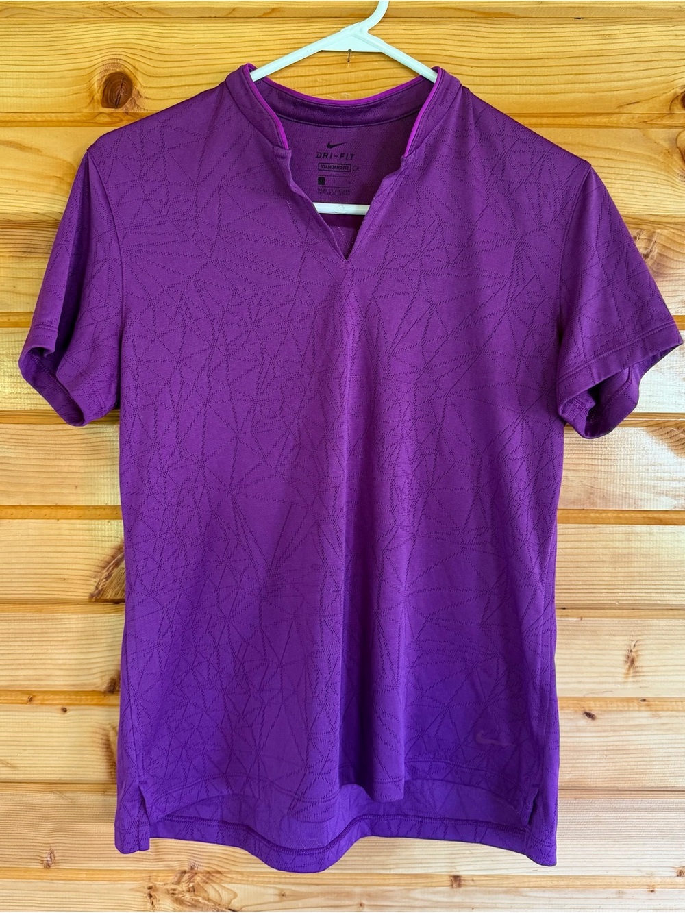 Nike Purple Short Sleeve Dri-FIT Golf Shirt